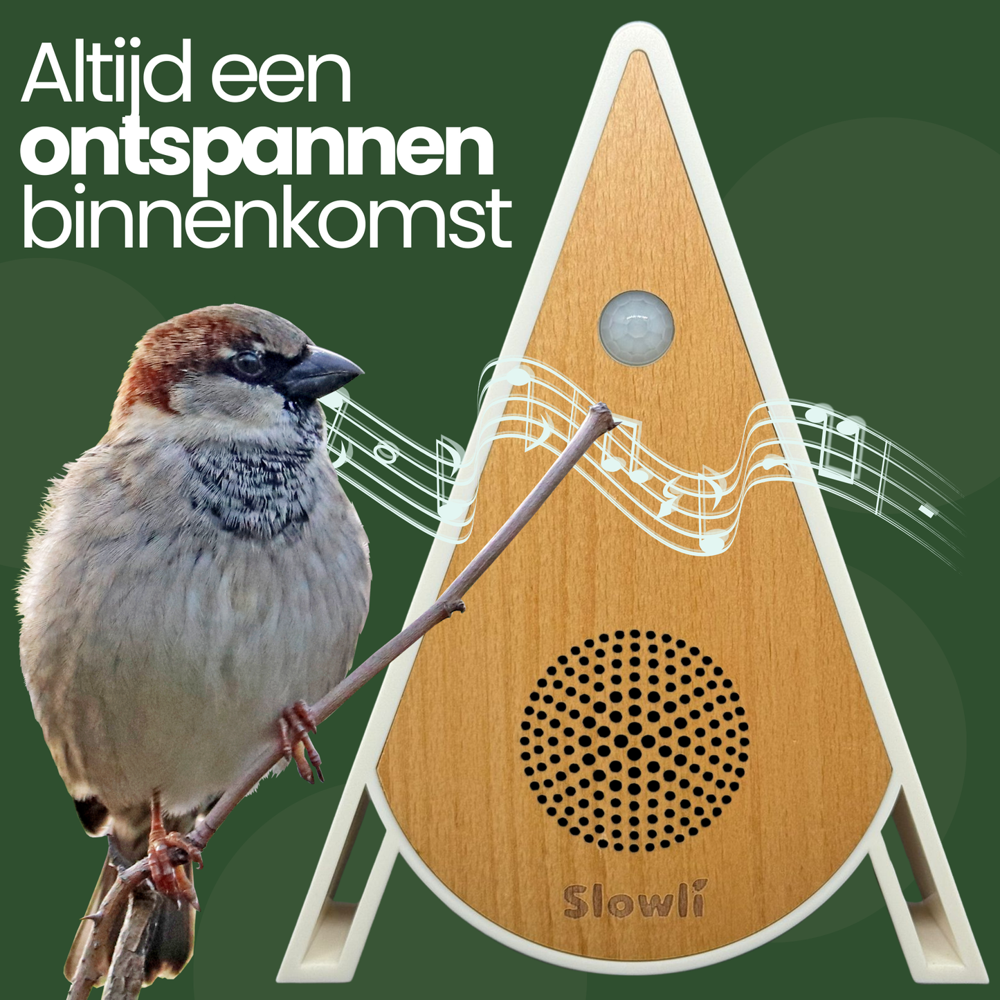 Slowli® - Vogelhuisje met Geluid & Sensor